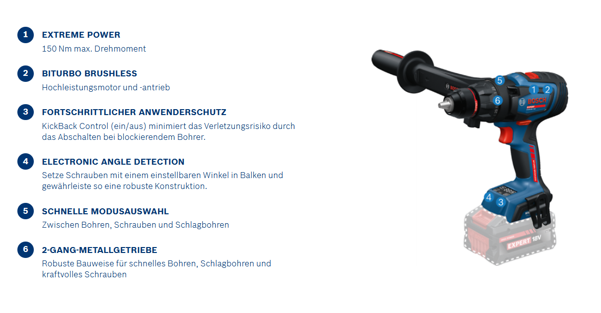 Bosch Akku-Schlagbohrschrauber EXSR 18V-150 / SOLO